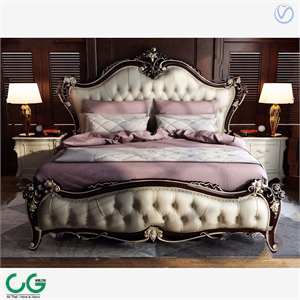 European double bed 3d model